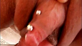 huge thick erected pierced clit